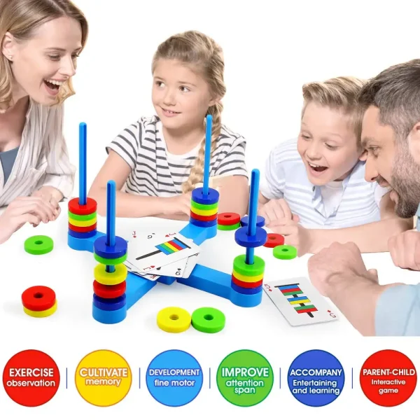 VATOS Family Kids Board Game, Fun STEM Matching Game for kid, Educational Science Magnetic Toy for Children 3+Boys & Girls Gift - Image 2