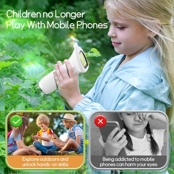 Kids Microscope 1000x Magnifier Microscope 200 Megapixels With LED Photo Video Function Educational Toys Science For Children - Image 2